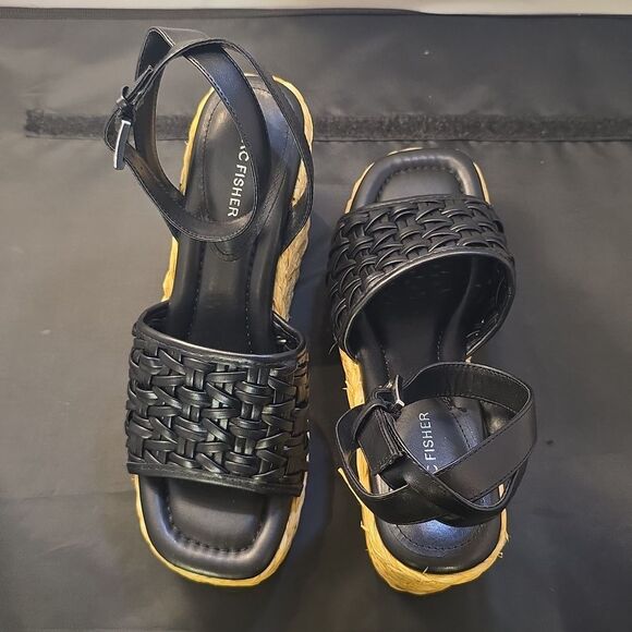 BRAND NEW MARC FISHER WOMEN's GODINA ESPADRILLE SQUARE TOE WEDGE SANDAL G1 - Picture 5 of 15